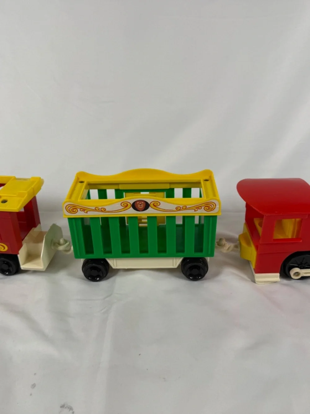 Vintage Fisher Price Little People Circus Train #991 3 Car Set